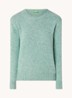 Fijngebreide pullover van wol - Turquoise