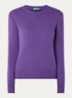 Fijngebreide pullover van wol - Paars