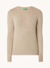 Fijngebreide pullover van wol - Camel