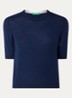 Fijngebreide trui van wol - Donkerblauw