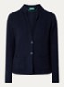 Gebreid vest in kasjmierblend met zakken - Donkerblauw