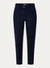 High waist cropped tapered fit pantalon met steekzakken - Donkerblauw