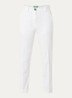 High waist cropped tapered fit pantalon met steekzakken - Wit