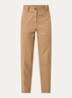 High waist cropped tapered fit pantalon met steekzakken - Camel