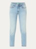 High waist skinny jeans in  katoenblend met steekzakken - Lichtblauw