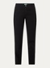 High waist slim fit chino met steekzakken - Zwart