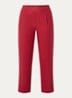 High waist straight fit chino van linnen met steekzakken - Rood