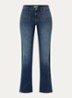 High waist straight leg jeans met steekzakken - Indigo
