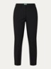 High waist tapered cropped pantalon met stretch  - Zwart