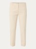 High waist tapered fit cropped chino met steekzakken - Zand