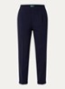 High waist tapered fit pantalon met steekzakken - Donkerblauw