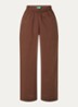 High waist wide fit broek met steekzakken - Bruin