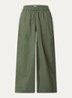 High waist wide fit broek met steekzakken - Bronsgroen