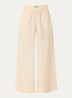 High waist wide fit broek met steekzakken - Creme