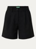 High waist wide fit korte broek met steekzakken - Zwart