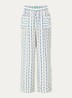 High waist wide fit pantalon met print - Indigo