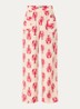 High waist wide fit pantalon met print - Rood