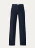 High waist wide fit pantalon met steekzakken - Donkerblauw
