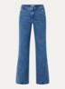 High waist wide fit pantalon met steekzakken - Lichtblauw