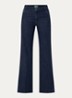 High waist wide fit pantalon met steekzakken - Indigo