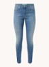 Mid waist skinny jeans met stretch - Indigo
