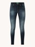 Mid waist skinny jeans met stretch - Middenblauw