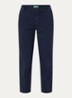 Mid waist slim fit cropped chino met steekzakken - Donkerblauw