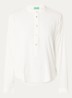 Semi-transparante tuniek met ronde hals - Creme
