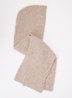 Sjaal met capuchon in wolblend - Beige