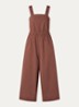 Straight fit jumpsuit met steekzakken - Bruin
