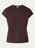 T-shirt met ronde hals - Bruin