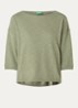 Top in linnenblend met boothals - Groen