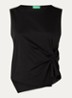 Top met knoopdetail - Zwart