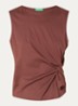 Top met knoopdetail - Bruin