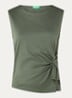 Top met knoopdetail - Groen