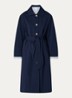 Trenchcoat met strikceintuur en steekzakken - Donkerblauw