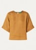 Tuniek met ronde hals - Mosterd