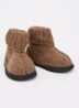 Cozy pantoffel van wol - Bruin