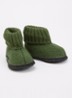 Cozy pantoffel van wol - Groen