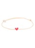 Heart Rope S armband met bedel - Rood
