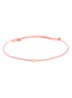 Mini Smiley armband met bedel - Roze