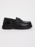 Narrow Fit Highwood loafer van leer - Zwart
