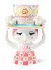 Dame met hoed kandelaar 20.5 cm  - Roze