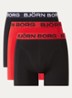Boxershort met logoband in 3-pack - Rood