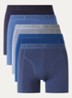 Boxershort met logoband in 5-pack - Donkerblauw