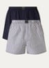 Boxershorts met logoband in 2-pack - Donkerblauw