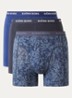 Boxershorts met logoband in 3-pack - Indigo