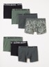 Boxershorts met logoband in 7-pack - Bronsgroen