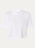 Cropped T-shirt met logoprint - Wit