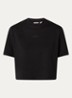 Cropped T-shirt met logoprint - Zwart